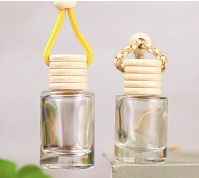 China Cosmetic Frosted Glass Perfume Bottles Tubular Empty Car Perfume Bottles 10ml Conduit for sale