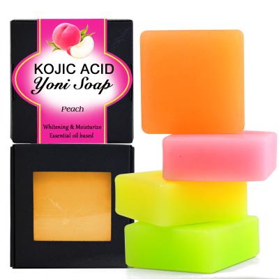 China Natural Organic Essential Yoni Whitening Soap Bar Kojie San Kojie Acid Kojic Acid Soap Vagina Tightening Handmade Detox Soap Whitening for sale