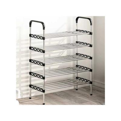 China (Other) Customized Customized Simple Economic Price Adjustable Stainless Steel Storage Door And Household Storage Aisle Drying Shoe Rack for sale