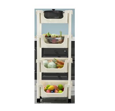 China New Product (Height) Adjustable Kitchen Vegetable Fruit Rectangular Iron Storage Rack for sale