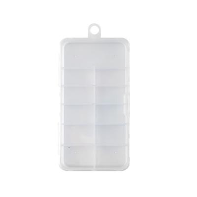 China Nail Beauty Salon Nail tips storage box100 Piece PP Translucent Nail Box nail tip box flat bottom jewelry box for sale