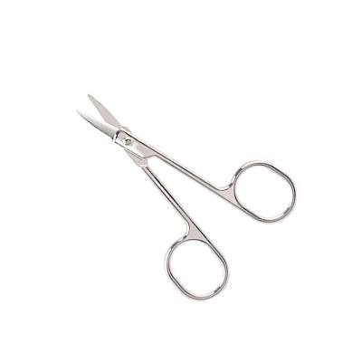 China Right-Handed Scissors Hot Sale Manicure Nail  Scissors Curved Cutting Surface Sharp Eyebrow Trimming Scissors Beauty for sale