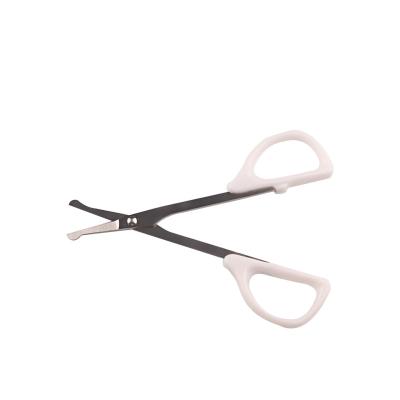 China Right-Handed Scissors White Nose Hair Scissors Stainless Steel Baby Nail Scissors Nose Hair Trimmer Shears Blunt nosed Scissors for sale