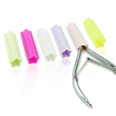 China Nail Art Salon+home Manicure implement star candy color tweezers cuticle nipper protective case silicone phone case2Can be reused for sale