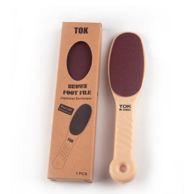 China Plastic Beauty Care Callus Remover Pedicure  Foot File Brown for sale