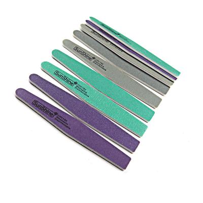 China Emery+PS board Double side custom logo Professional nail tools emery board nail file grit 120/180 washable green nail file for sale