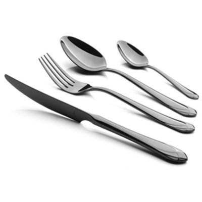 China Restaurant Viable Silverware Solid Silver Flatware Dinner Spoon Fork and Knife Stainless Steel Cutlery Set for sale