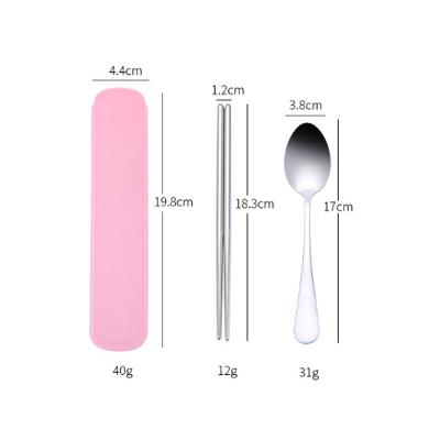 China Sustainable Wholesale Portable Travel Stainless Steel Hanging Camping Silverware Flatware Set With Case for sale