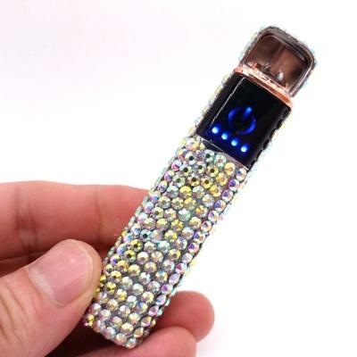 China Modern USB Diamond Ladies Cigarette Lighter Filling Arc Lighter Gorgeous Easy to Carry Cigarette Accessories Small Gifts for sale