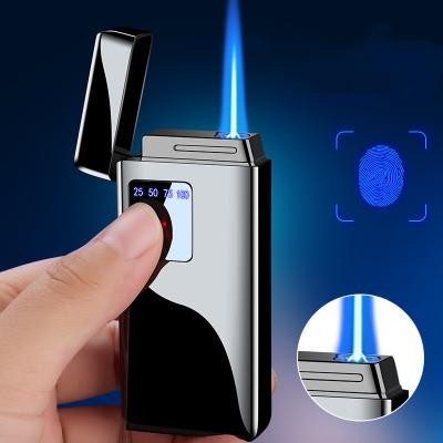 China New Novelty Design USB Lighter Ready To Ship Cigar Accessories Smoking Pipe Jet Torch Gas Lighters Custom Blue Logo For Printing for sale