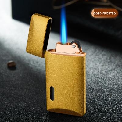 China Custom Novelty Cigar Lighter Metal Cool Logo Lighter Wind Proof Jet Torch Butane Refillable Lighter For Men Smoking Accessories for sale