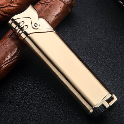 China GT-E02 Modern Hot Sale Customized Golden Promotional Lighter / Stylish Cool Windproof Promotional Lighter / Promotional Gas Lighter for sale