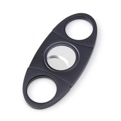 China Cigar Cutters Modern Stainless Steel Double Guillotine Cutters Smooth Cut Blade For Most Size Of Cigars for sale