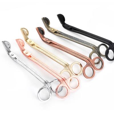 China Logo Trimmer Stainless Steel Candle Tool Custom Copper Bronze Home Stainless Kit Wholesale Candle Scissors Decor Wick for sale