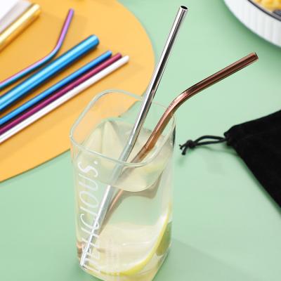 China Reusable Metal Straw Drinking Logo Set 304 Stainless Steel Wholesale Custom Straws Novelty for sale