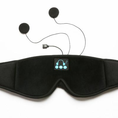 China New Wireless 3D Headband Earphone Music Sleep Eye Mask Visor Travel Headphone Cover for sale