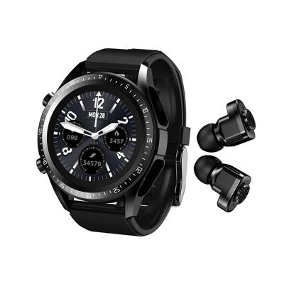 China New Chronograph Headphone Sports Men's T10 TWS Smart Watch 2 in 1 Rate Monitoring Headphone Call Music SmartWatch for Android IOS for sale