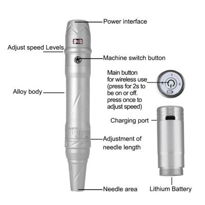 China Permanent wireless PMU Machine Tattoo Machine Pen Cosmetic Electric Microblading Device Battery Brow Permanent Make Up Tattoo Pen Machine for sale