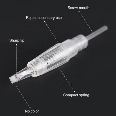 China Permanent White Screw Tattoo Machine Cartridge Needle for permanent makeup disposable tattoo needle cartridge for sale