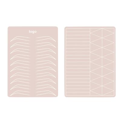 China Permanent OEM Both Side Tattoo Practice Skin Latex Sheet Rubber Microblading Eyebrow PMU Silicone Skin Ombre Powder Brow Practice Pads for sale