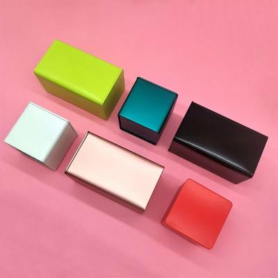 China Wholesale Food Colored Square 85mm Tea Cookie Candy Chocolate Storage Metal Tin Can for sale