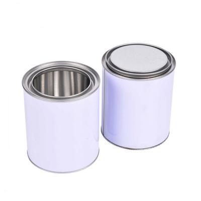 China Empty White Color Food Container 200ml 1L DIY Candle Making Painting Tin Cans for sale