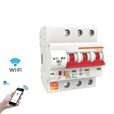 China WIFI MCB Auto Mini Circuit Breaker 3Poles Auto-reclosing 6KA/10KA C Curve SAA CE MCB Overload Short Circuit Protection 1-4P 6KA for sale