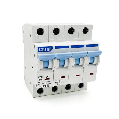 China Since C D Hot Sale Factory L7 4Pole 63AMP Mcb Series Direct Circuit Breakers Cast Case Main Breaker B/C/D 1P~4P Switch With High Quality for sale