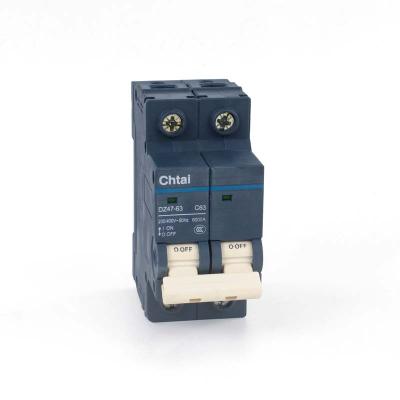 China C D Chtai dz47-63Motor protection mini circuit breaker 63A electronic circuit breaker general air automatic power switch for sale