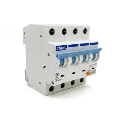 China PA66 Chinese Factory Sale HGB3LE-63 3P+N/4P C25 6KA RCCB Residual Current Circuit Breaker DZ47 RCD RCBO ELCB Arc Fault AIR Switches for sale