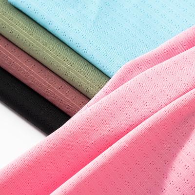 China High Elasticity Hot Selling Mesh Spandex Nylon Fabric Customized Fabric Blend Knitting Breathable Quick Dry Fabric For Sportswear for sale