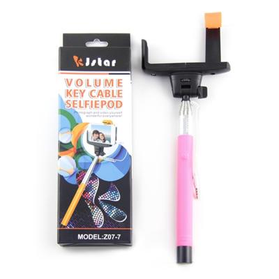 China OEM Monopod Selfie Stick with 3.5mm Audio , Cable Take Pole Selfie Stick for sale