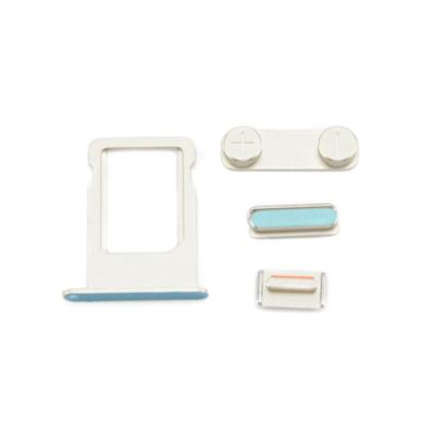 China Sliver Mute Switch , Power Button and Volume Key with Sim Card Tray 4 IN 1 for iPhone 5S Replace Parts for sale