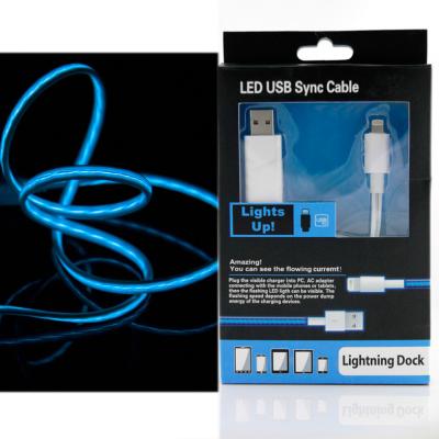 中国 USB ケーブルへの浮遊抜け目がない目に見える LED ライト Apple 電光 8 Pin 販売のため