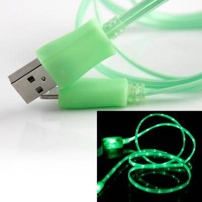 中国 多彩な IPhone usb ケーブルの LED ライトが付いている USB ケーブルへの目に見える Apple 8 ピン電光 販売のため