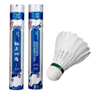 China Training Super durable goose feather badminton shuttlecock for sale