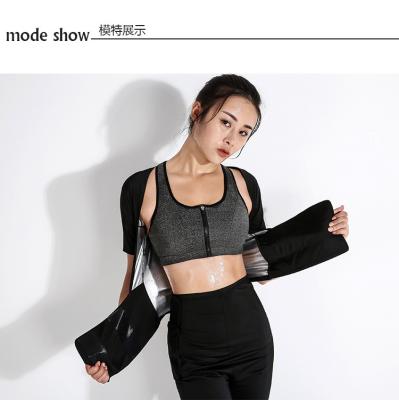 China Antistatic Women Gym Training Sport Wear Adult Sweat Sauna Suit For Weight Loss /three-piece for sale