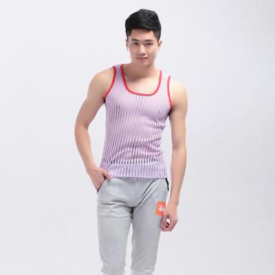 China OEM Anti-Shrinkage Manufacturers Accept Custom Price Negotiable Men's Sexy Breathable Mesh Sheer Vest for sale