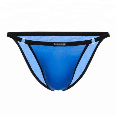 China 100% ultra-thin silky temptation of men's underwear polyester men's briefs sexy external regulation underwear for sale