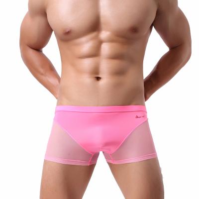 China OEM breathable Chinese factory sells men's sexy transparent patchwork boxers for customization for sale