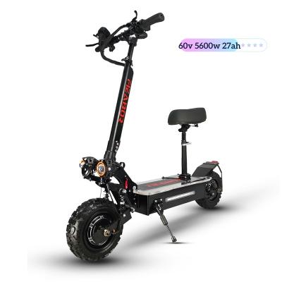 China Hot Liquidate Unisex Road 5600W 40ah Motor Double Electric Adult Scooter Long Range 80km/h 60v Two Wheel for sale