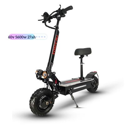 China 60v 27ah 80km/h Dual Motor 5600w Foldable 60v 27ah 80km/h Unisex Hot Selling Max Speed ​​50mph Electric Scooter Adults for sale