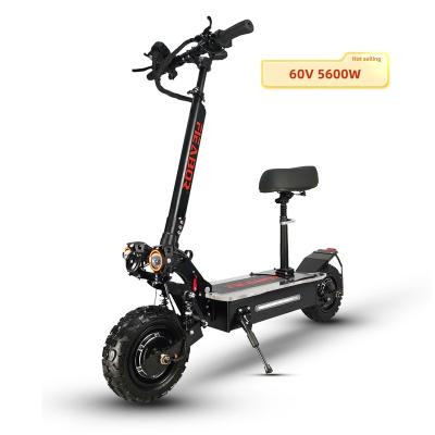 China 27ah 5600w Eu warehouse 60v 80km/h unisex hot sale high speed folding offroad adult electric scooter for sale