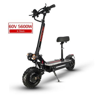 China US EU warehouse 60v 6000w 27ah 30ah 11inch unisex tire fat 5600w foldable off road electric scooter for adult for sale