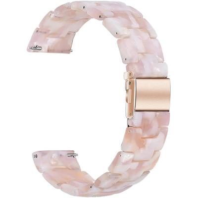 China Simple Samsung 20mm/22mm Quality Folding Clasp Resin Pattern Design Watchband For Samsung Watch Compatible For Samsung Watch for sale