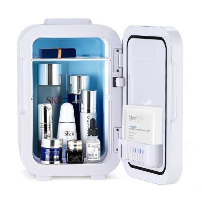 China Hot Selling Car-mounted Mini Home Student Refrigerator Car-mounted Student Bedroom Mini Refrigerator In-car Home Use Mirror Makeup and Skin Care Products Refrigerator small for sale