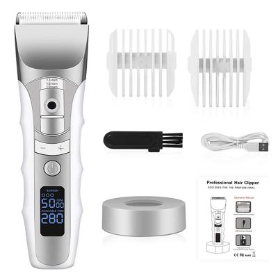 China Household Top Quality Professional Widely Used Display Men Rechargeable Cordless Led Trimmer for sale