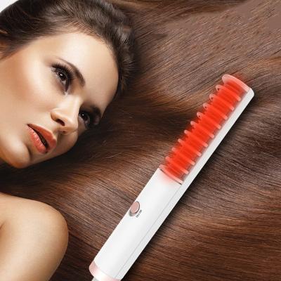 China Household High Quality Hair Straightening Brush Mini Portable Hair Straightener Curler for sale