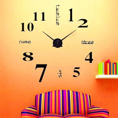 China Wall Clocks 2021 Large DIY 3D Quartz Sticker Wall Watch Clock Digital Modern reloj Creative Luxury Acrylic Cheap Decoration Home Decor Peeled for sale