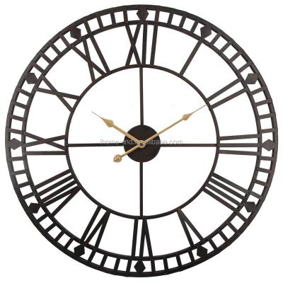 China CREATIVE large size home modern roman number clock wall clock decoration luminous clock reloj peeled clock for sale